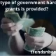 What type of government hardship grants is provided