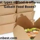 What types of food is offered by Gaballi Food Boxes
